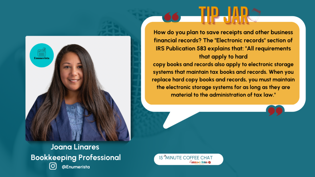Financial tip from Joana Linares